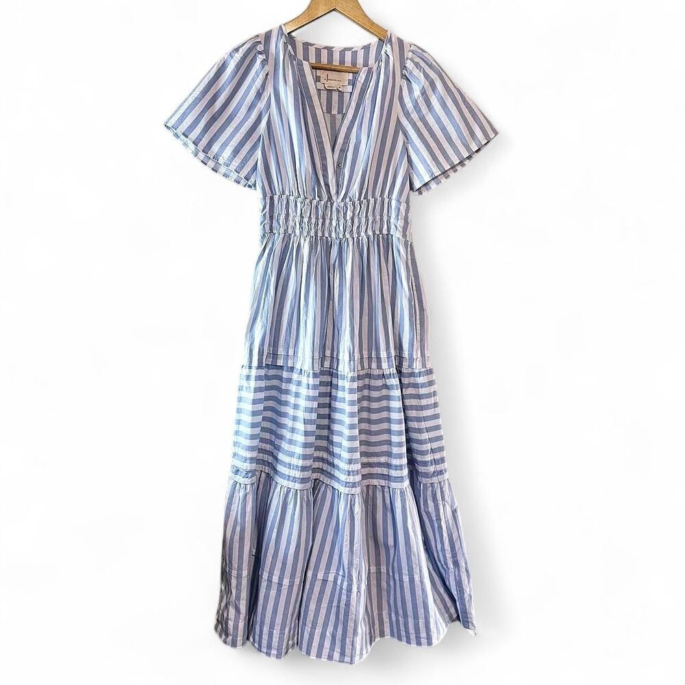 Anthropologie Women's Blue and White Summer-dresses - Picture 2 of 7